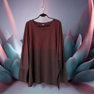 Heather Burgundy Ombré Knit Top